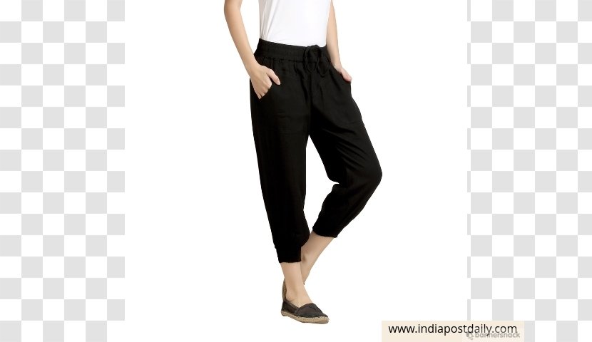 Waist Jeans Leggings Pants Black M - Cartoon Transparent PNG
