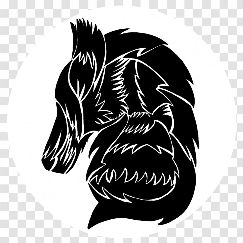 Canidae Dog Mammal Horse Graphics - Black And White - Gray Wolf Transparent PNG