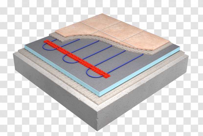 Thinset Underfloor Heating Tile Electricity - Adhesive - Heat Transparent PNG