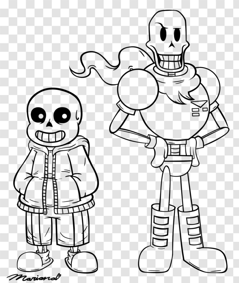 Coloring Book Undertale Line Art Drawing Character - Silhouette - Heart Transparent PNG