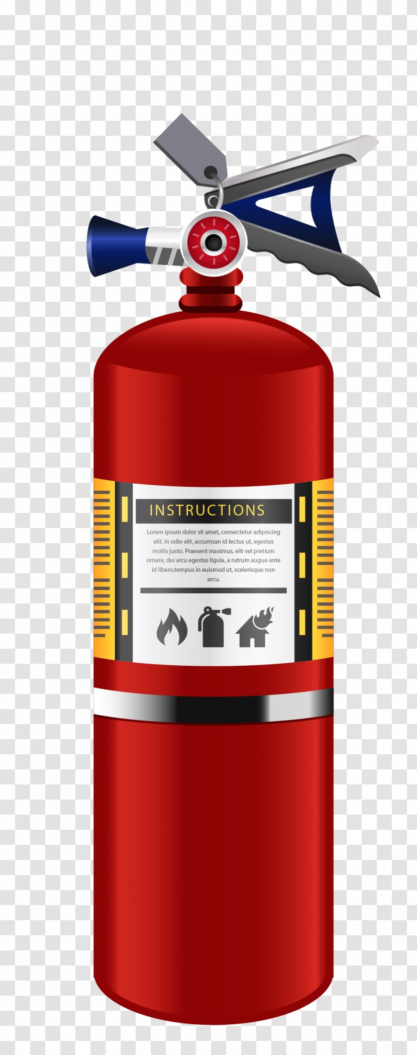 Fire Extinguisher Firefighting Foam - Cylinder - Textured Material Vector Red Transparent PNG
