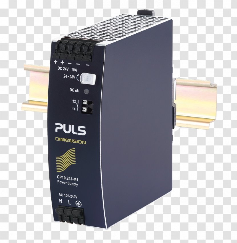 Power Converters DIN Rail Industry Electronics Switched-mode Supply - Inrush Current - Energy Transparent PNG