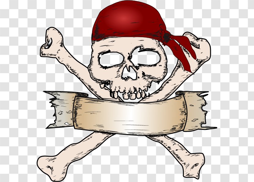 Piracy Jolly Roger Human Skull Symbolism Clip Art - Heart - Pirate Flag Transparent PNG