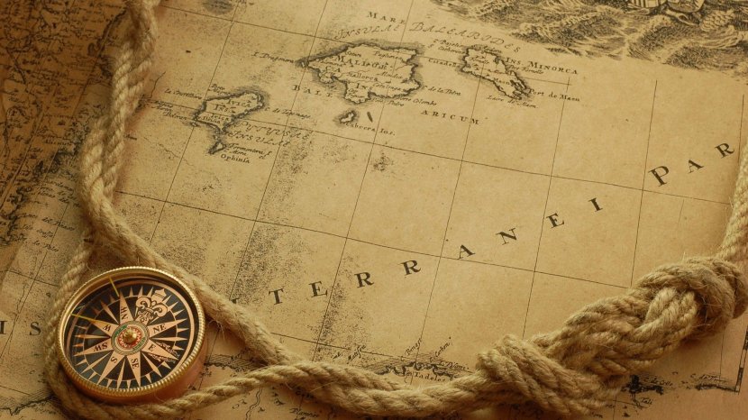 Early World Maps Old Wallpaper - Compass - Nautical Transparent PNG