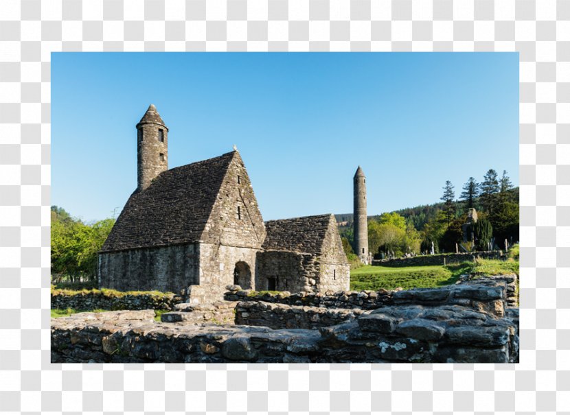 Glendalough Wicklow Mountains Monastic Settlement Photography 6th Century - Building - Kevin Of Transparent PNG