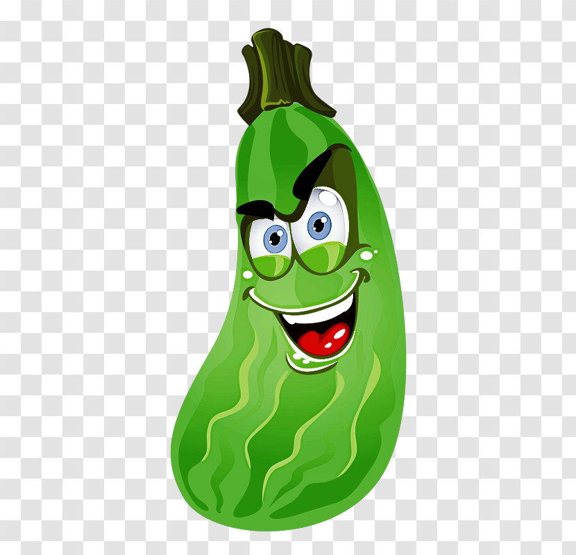 Green Vegetable Cartoon Eggplant Pear Transparent PNG