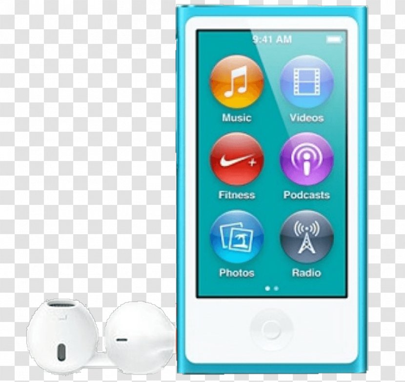 Apple IPod Nano (7th Generation) Media Player Touch (5th - Digital - Pixel Density Transparent PNG
