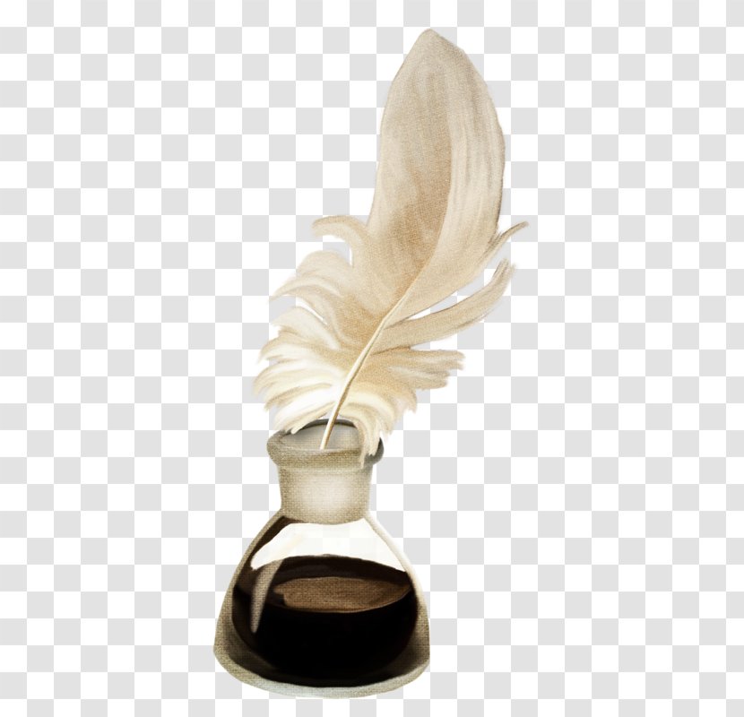 Feather Image Quill Drawing - Inkwell Transparent PNG