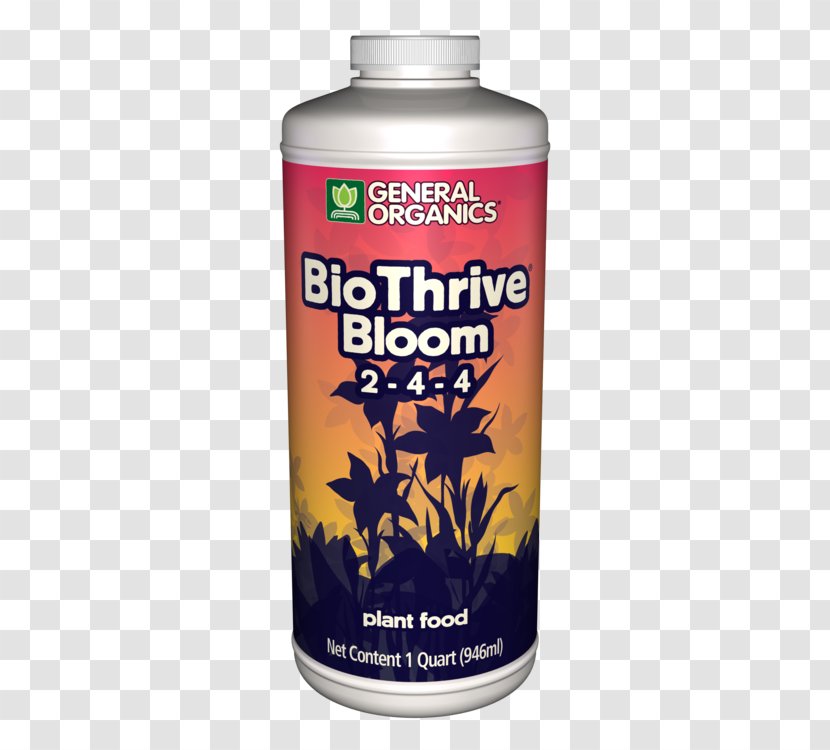 GH General Organics BioThrive Bloom Biothrive Grow Nutrient 1 Qt, BioRoot CaMg+ Qt - Fluid Ounce - Hydroponic Box Fertilizer Transparent PNG