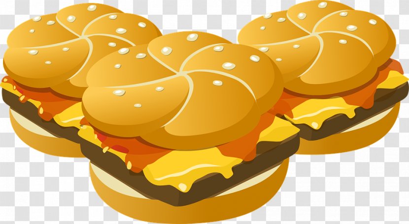 Hamburger Cheeseburger Slider Fast Food Chicken Sandwich - Bread - Hot Dog Transparent PNG