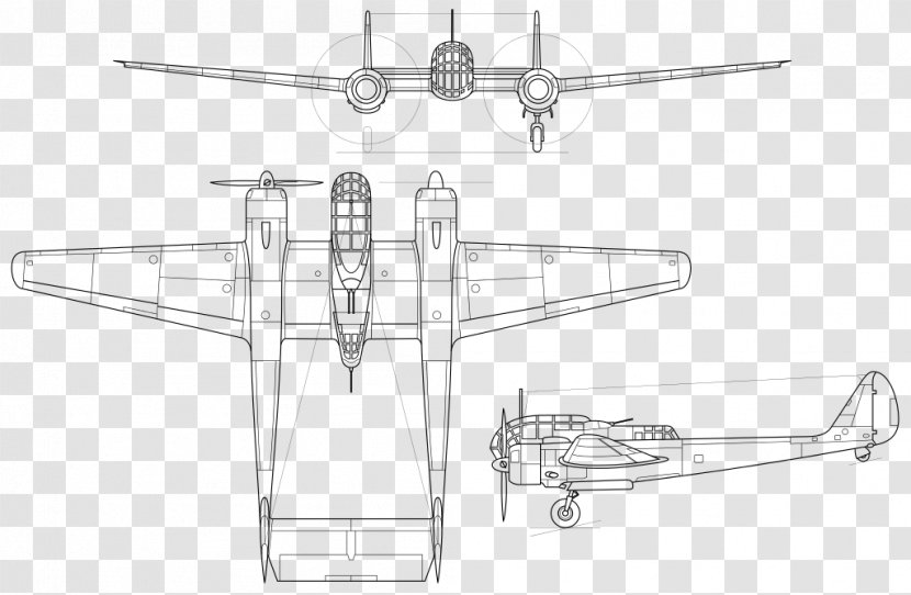 Aircraft Line Art Propeller Drawing - Artwork - Reconnaissance Transparent PNG