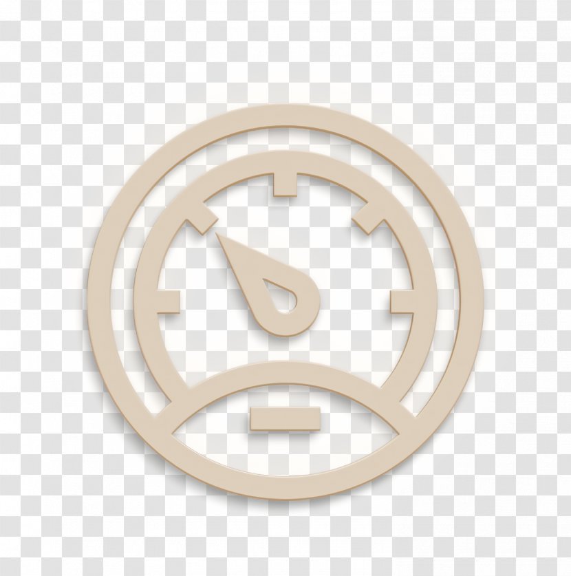 Speedometer Icon Auto Racing Speed - Beige - Logo Oval Transparent PNG