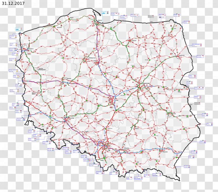 National Road In Poland Trunk Wikivoyage - Wikipedia Transparent PNG