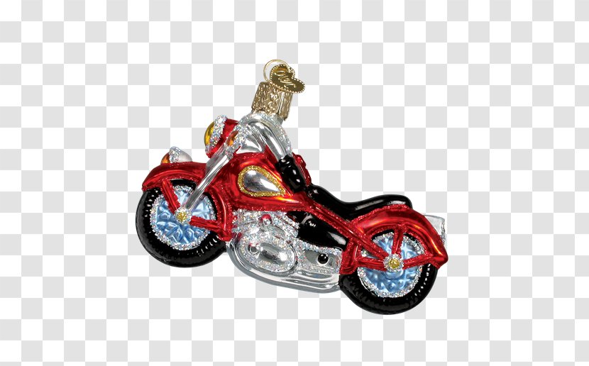 Motorcycle Christmas Ornament Santa Claus Glass - Toy Transparent PNG