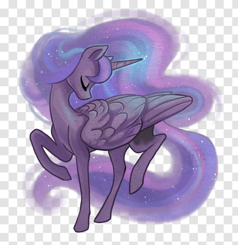 My Little Pony Princess Luna Fluttershy Celestia - Purple Transparent PNG