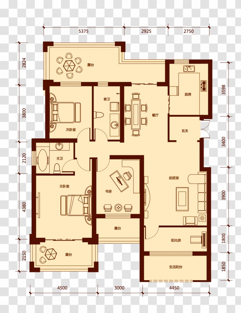 Floor Plan - Publicity - House Chart Color Page Transparent PNG
