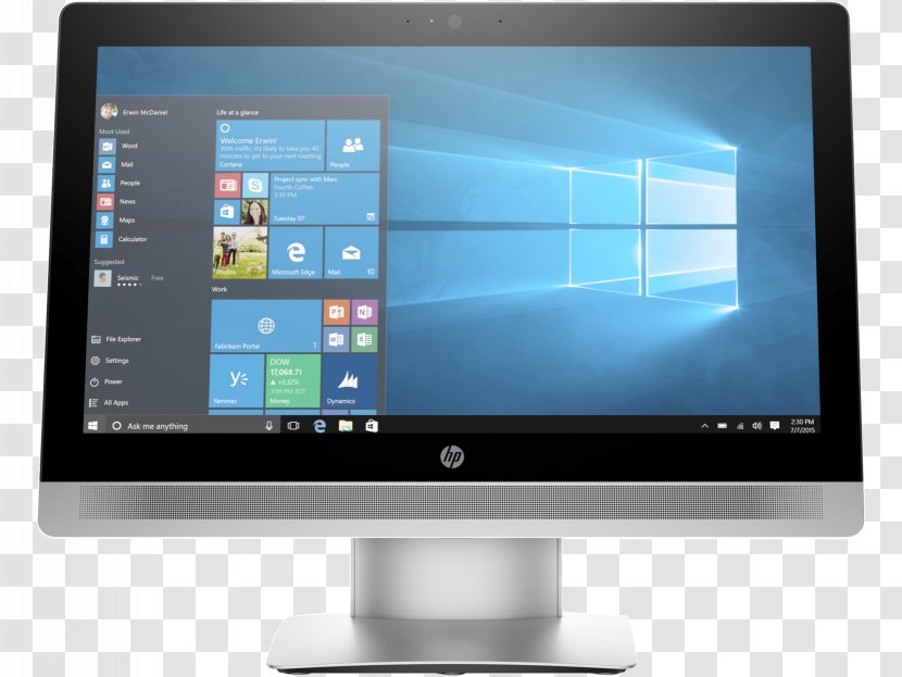 Laptop HP EliteBook Hewlett-Packard All-in-One Computer - Screen Transparent PNG