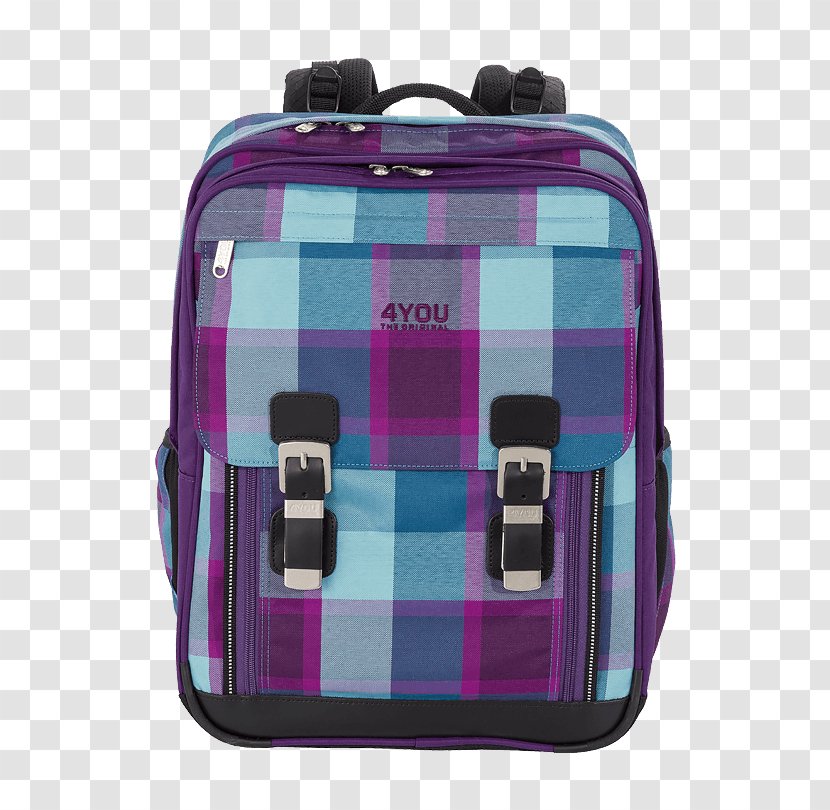 4YOU Jugendtreff Backpack Design Tartan Rucks Maschinenbau GmbH - Violet - Neon Blue Bedroom Ideas Transparent PNG