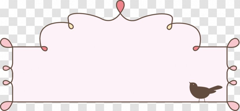 Pink Picture Frame - Cartoon Transparent PNG