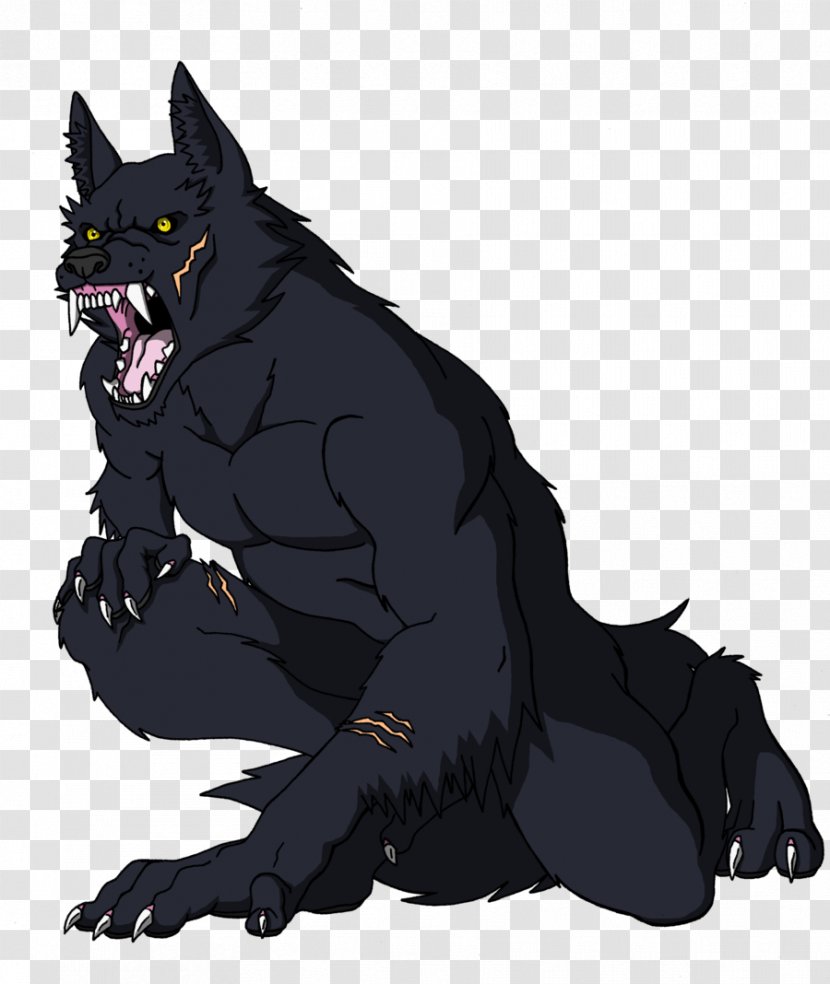 Dog Werewolf Drawing Silhouette - Gray Wolf Transparent PNG