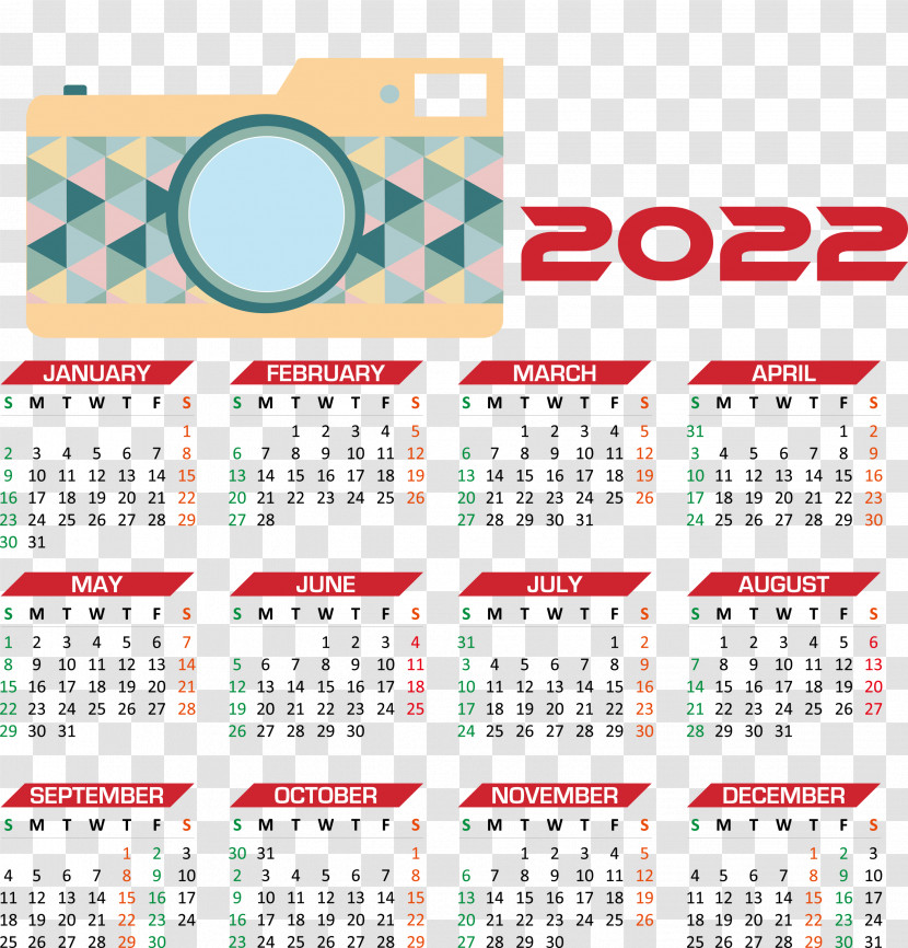 2022 Calendar Year 2022 Calendar Yearly 2022 Calendar Transparent PNG