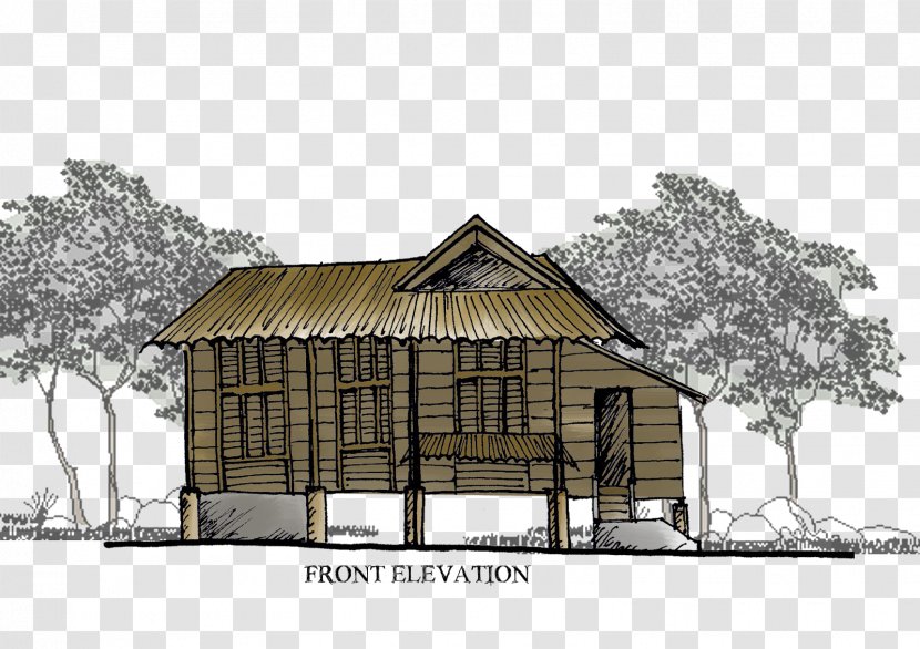 Cottage House Log Cabin Building Shed - Balik Kampung Transparent PNG