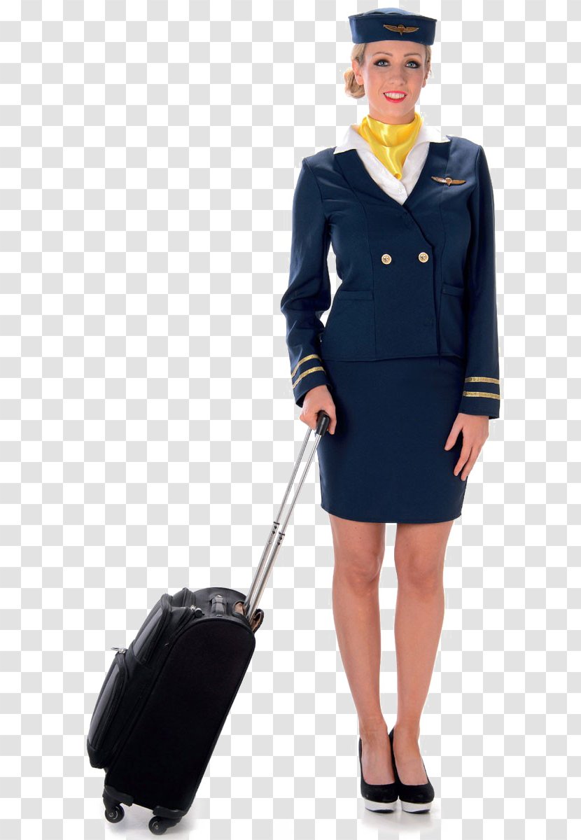 Flight Attendant Costume Uniform Airline - Clothing - Attendent Transparent PNG