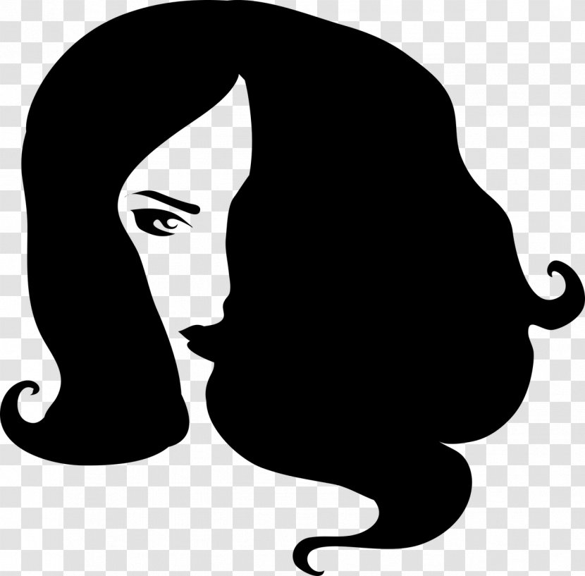 Woman Black Hair Clip Art - Wig Transparent PNG
