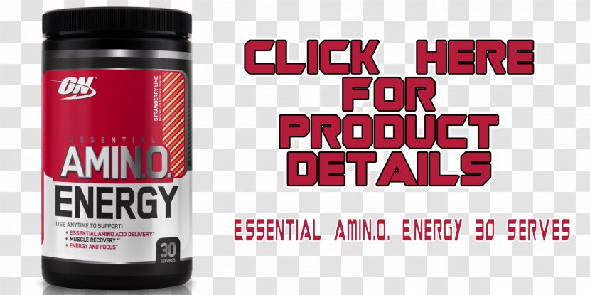 Dietary Supplement Optimum Nutrition Essential Amino Energy Branched-chain Acid - Glutamine - Delicious Watermelon Transparent PNG