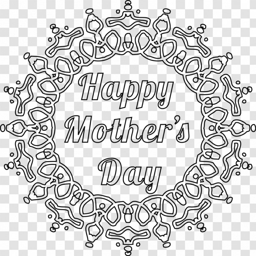 Coloring Book Mother's Day Child Adult - Symmetry - Mothers Transparent PNG
