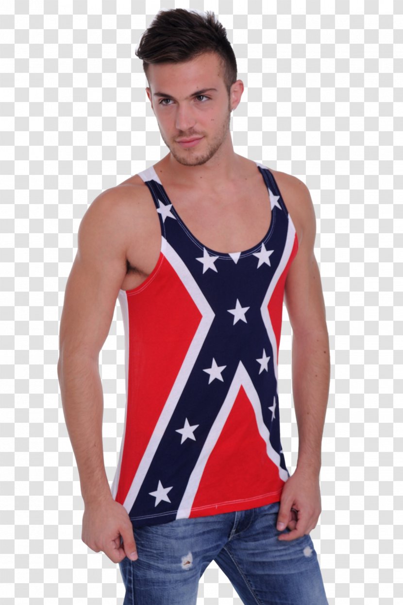 T-shirt Confederate States Of America Top Sleeveless Shirt Dixie - Sports Uniform - Rebel Flag Transparent PNG