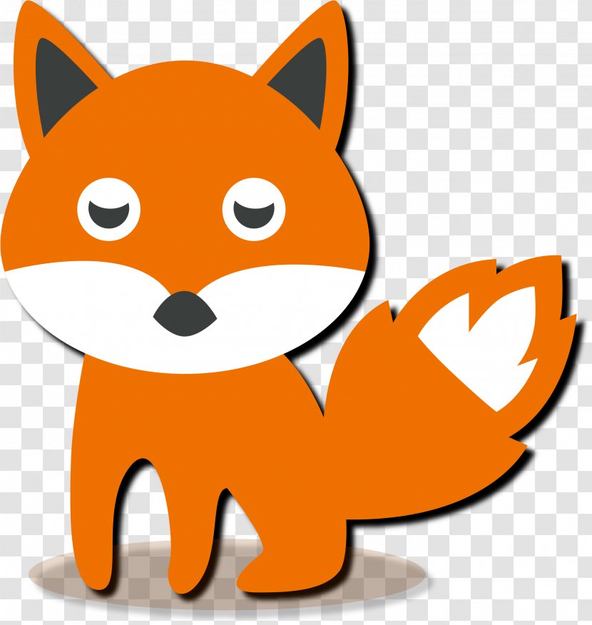 Animals In Autumn Free Content Clip Art - Cute Cartoon Little Fox Transparent PNG