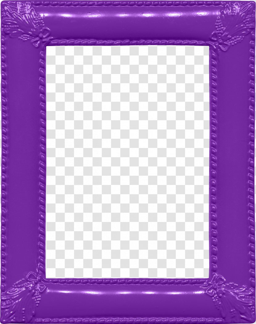Picture Frame Purple Area Pattern - Blue Transparent PNG