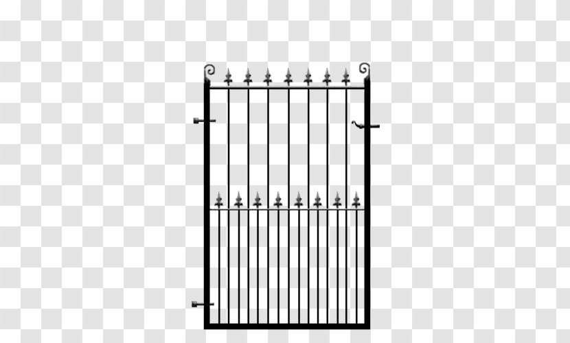 Wrought Iron Gate Fence Door - Area Transparent PNG