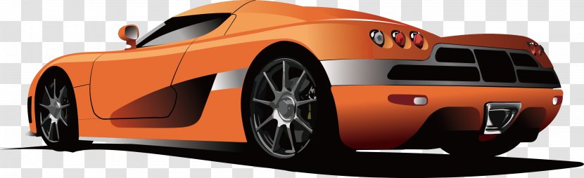 Sports Car Royalty-free Clip Art - Rim - Orange Tail Transparent PNG