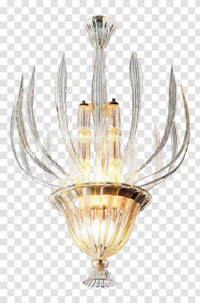 Murano Glass Chandelier Barovier & Toso - European Crystal Chandeliers Transparent PNG