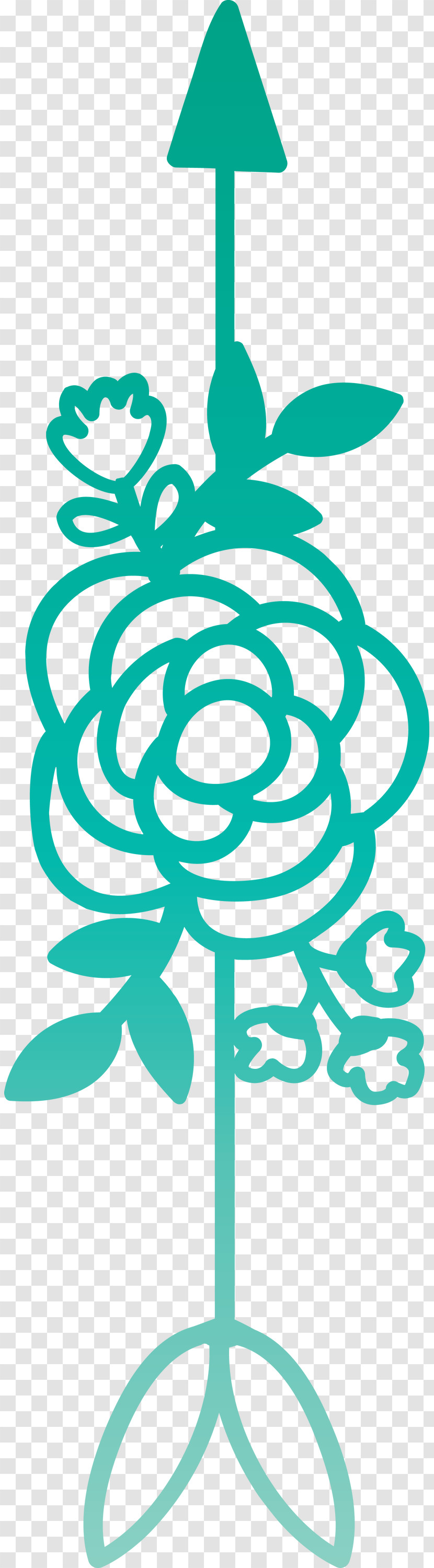 Boho Arrow Flower Arrow Transparent PNG