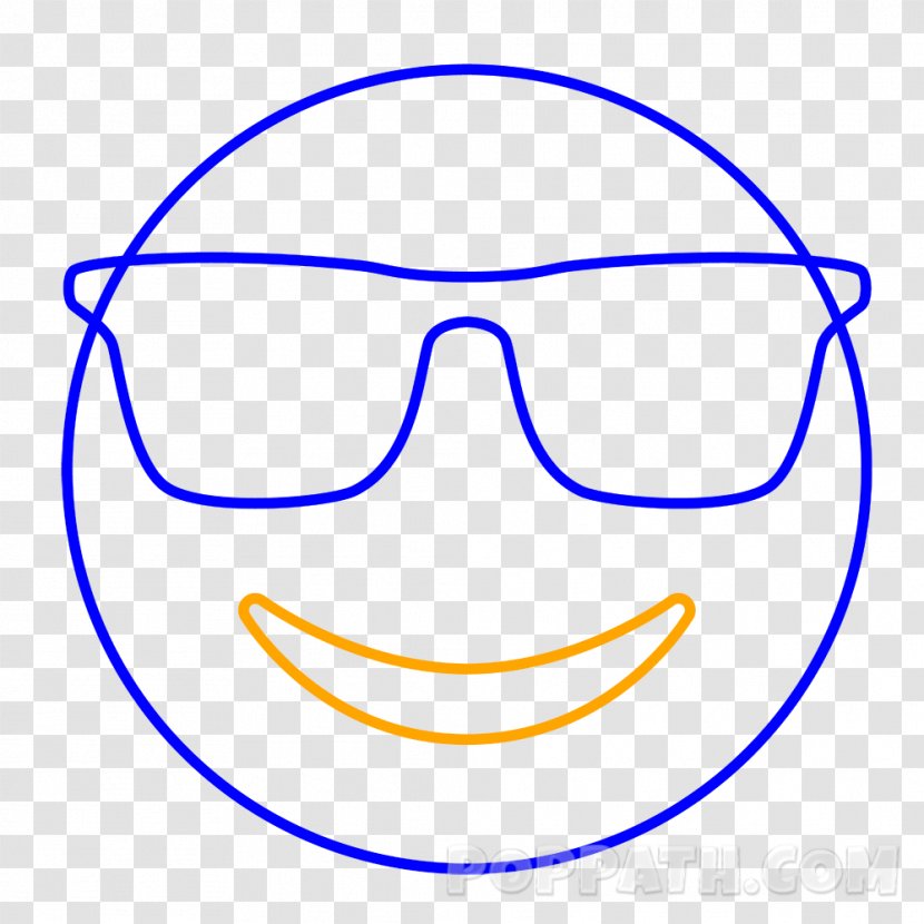 Emoji Coloring Book Drawing Smile - Glasses - Sunglasses Transparent PNG