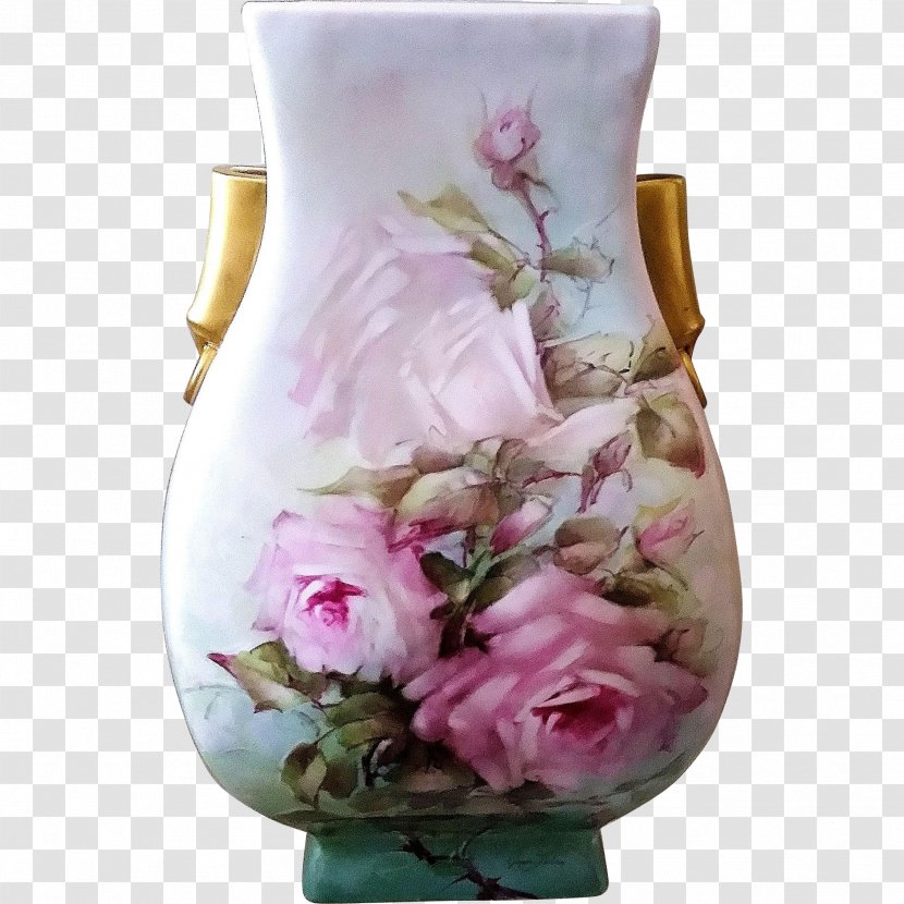 Vase Floral Design Cut Flowers Porcelain - Exquisite Hand-painted Painting Transparent PNG
