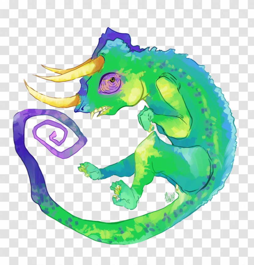 Organism Animal Character Legendary Creature Clip Art - Fiction - Chameleon Transparent PNG