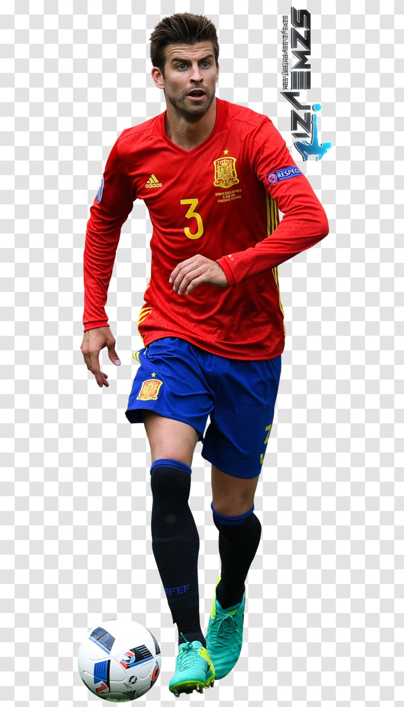 Gerard Piqué Spain National Football Team Player Rendering - Ball Transparent PNG