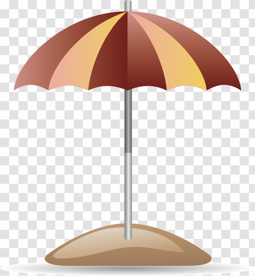 Sun Umbrella Vector Element - Watercolor - Silhouette Transparent PNG