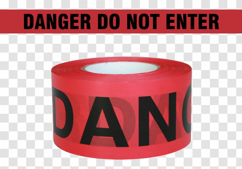 Barricade Tape Label Adhesive Gaffer - Red Transparent PNG