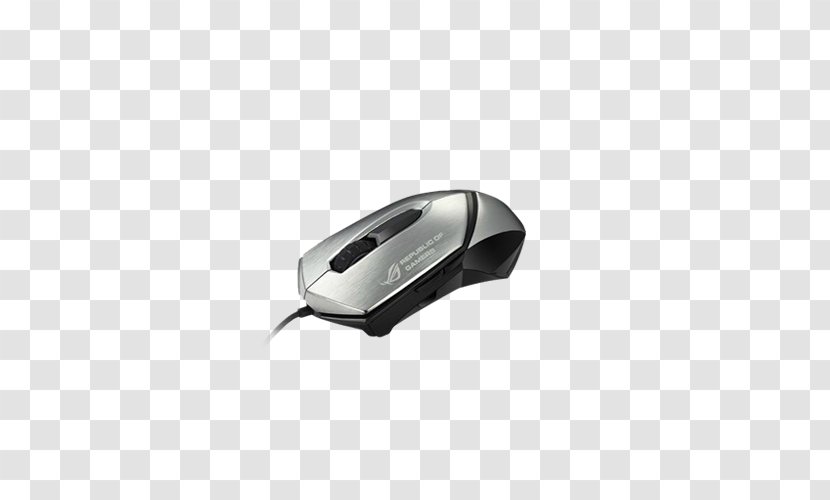 Computer Mouse Laptop ASUS ROG GX1000 Eagle Eye Republic Of Gamers Optical - Accessory - Silver Wired Transparent PNG