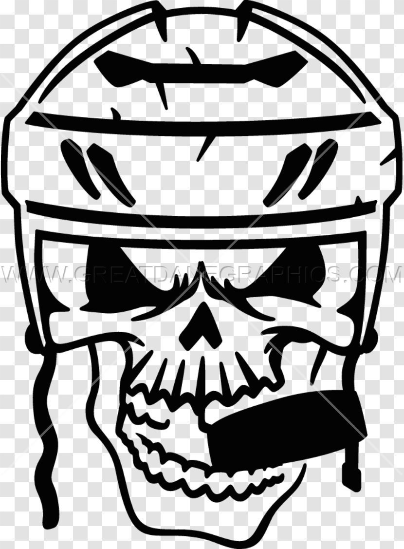 Ice Hockey Helmets Skull Clip Art - Artwork - T Shirt Printing Transparent PNG