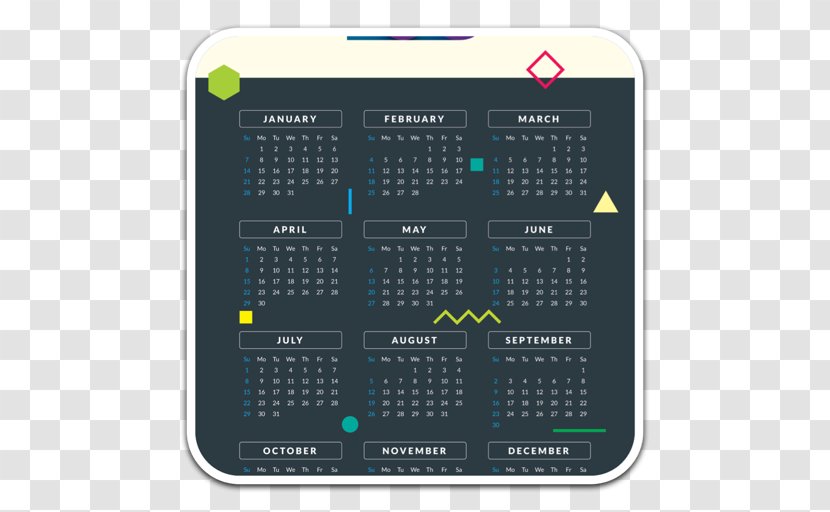 Calendar 0 - 2017 - Year 2018 Design Transparent PNG
