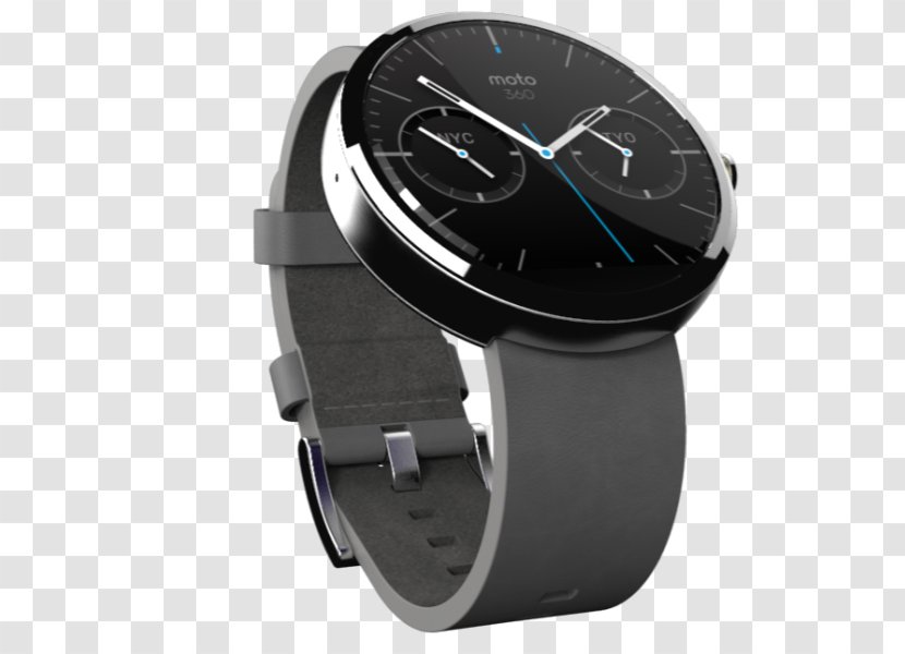 Moto 360 (2nd Generation) Samsung Galaxy Gear Smartwatch Wearable Technology - Watch Strap - Colored Silver Ingot Transparent PNG