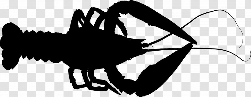 Image Clip Art Design Silhouette - Shrimp - Blackandwhite Transparent PNG