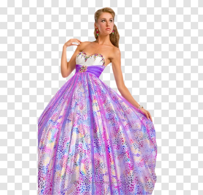 Dress Robe Woman Lilac Gown - Cocktail Transparent PNG