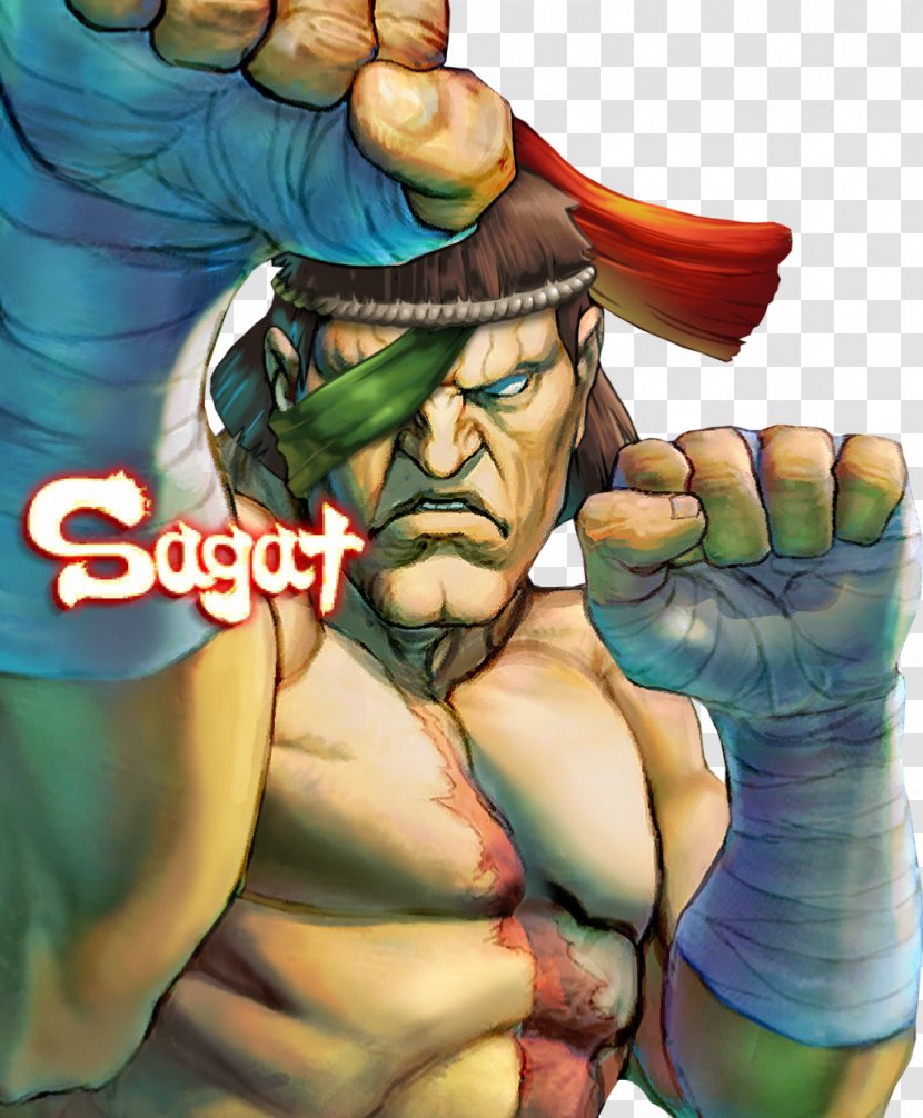Super Street Fighter IV II: The World Warrior V Sagat - Silhouette Transparent PNG